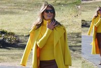 Styl podle celebrit: Žlutý kabát dokonale vyladěné první dámy USA