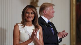 Prezident Donald Trump s manželkou Melanií.