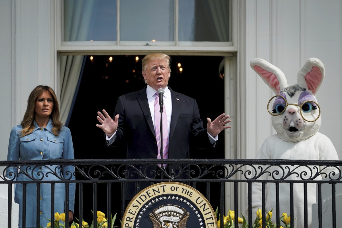 Velikonoce v Bílém domě: Na snímku první dáma Melania Trumpová a prezident USA Donald Trump.