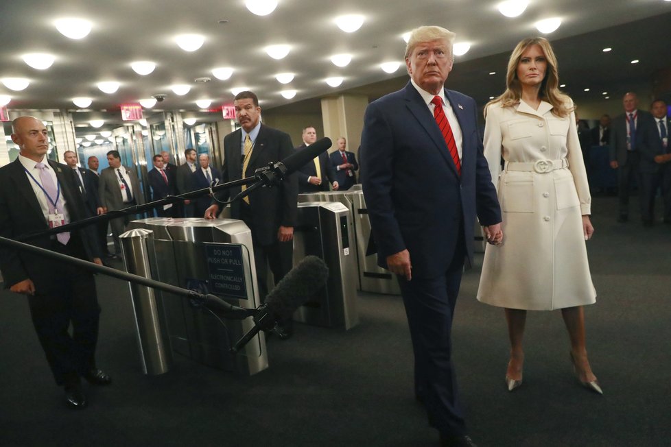 Prezident USA Donald Trump s manželkou Melanií na Valném shromáždění OSN