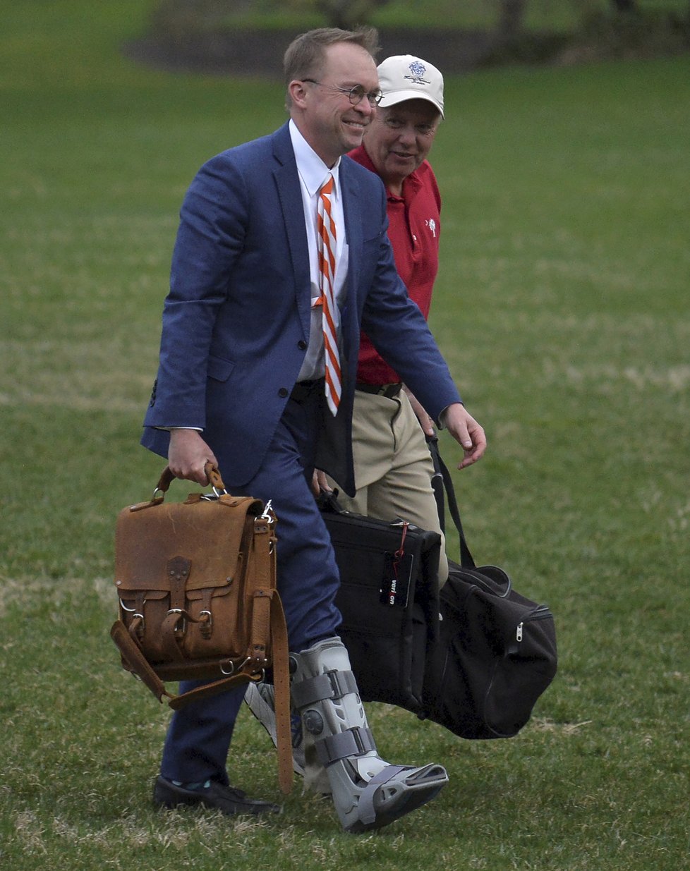 Trumpa na Floridu doprovázel také jeho personální šéf Mick Mulvaney.