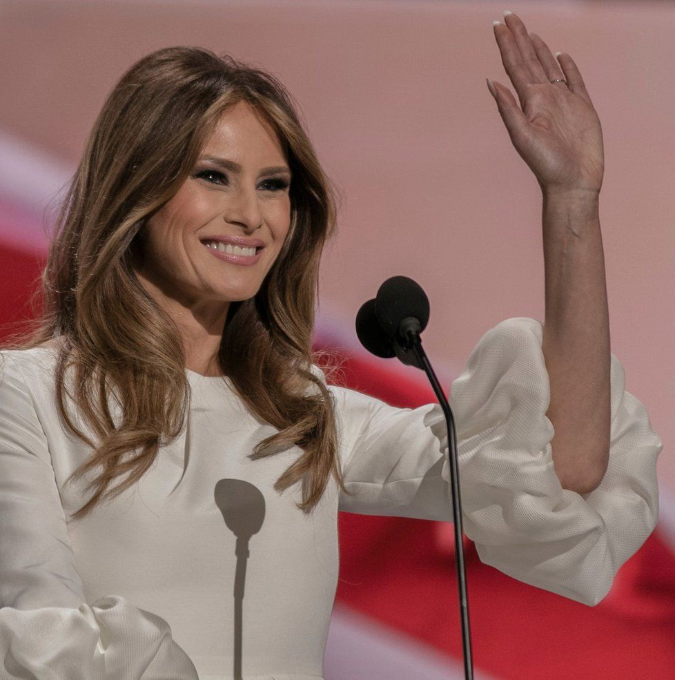 Melania Trump minulý rok.