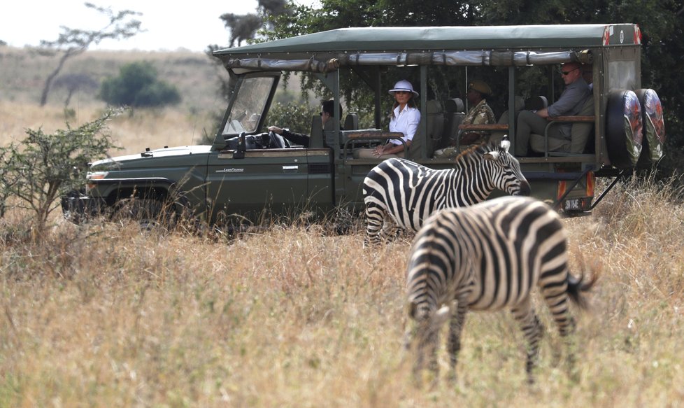 Melania Trumpová v Keni navštívila safari a sloní rezervaci.