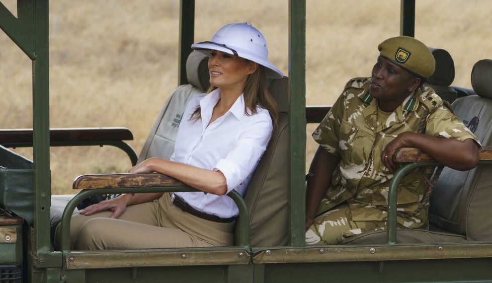 Melania Trumpová v Keni navštívila safari a sloní rezervaci.