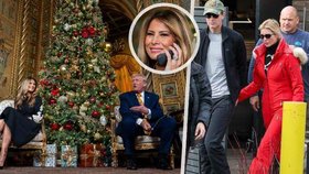 Vánoce u Trumpových: Melanie s manželem volali dětem, Ivanka vyrazila do Aspenu