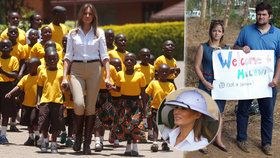 Melanie se během návštěvy Malawi setkala s demonstranty, v Keni si zajela na safari a do dětského domova.