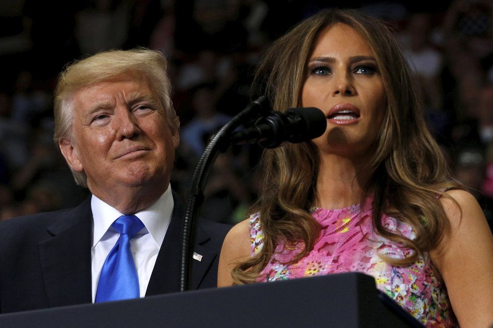 První dáma USA Melania Trumpová s manželem Donaldem