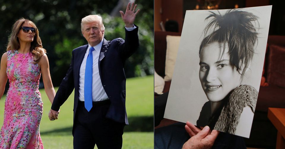 První dáma USA Melania Trumpová pochází ze Slovinska. Dříve se živilia i jako modelka (vpravo)