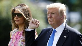 První dáma USA Melania Trumpová s manželem Donaldem