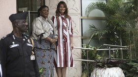 Melania Trumpová s první dámou Ghany Rebeckou Akufovou-Addovou.