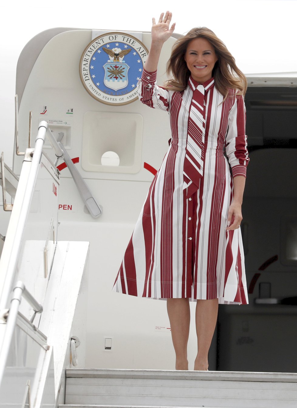 První dáma USA Melania Trumpová zahájila svou první sólo cestu v Ghaně.