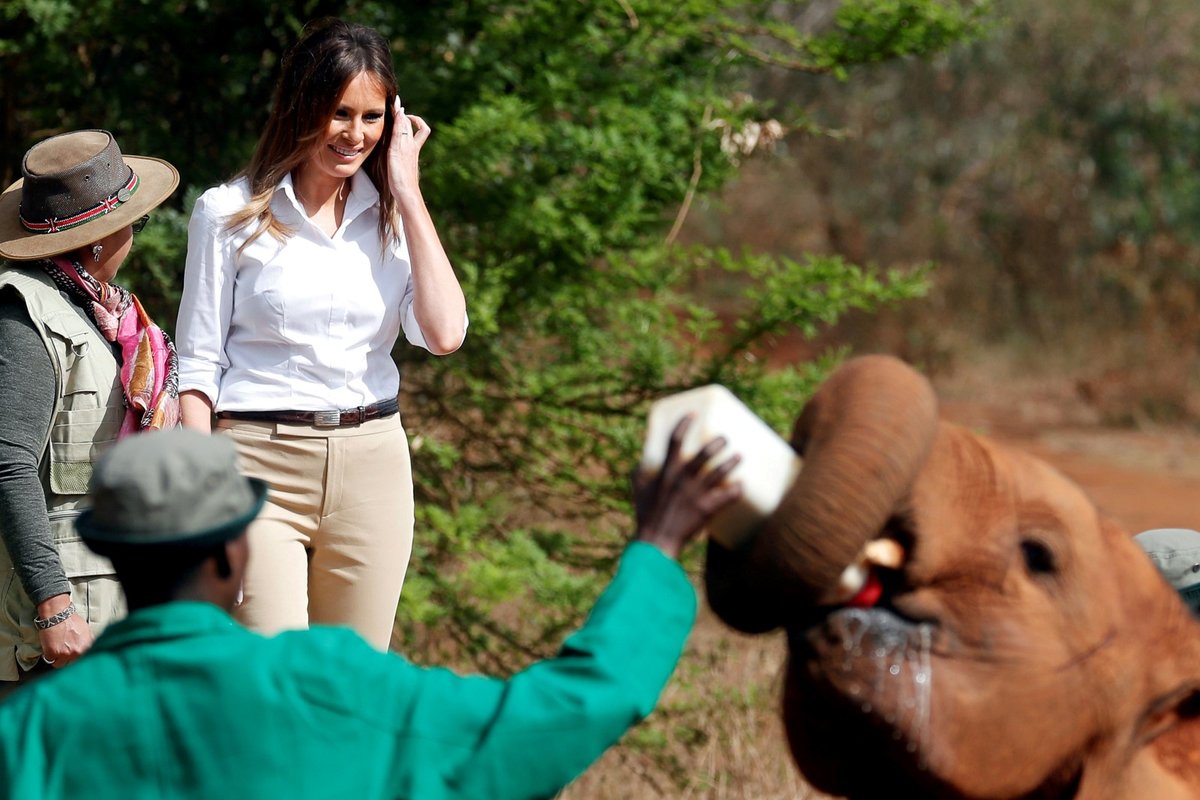 Americká první dáma Melania Trumpová v Keni