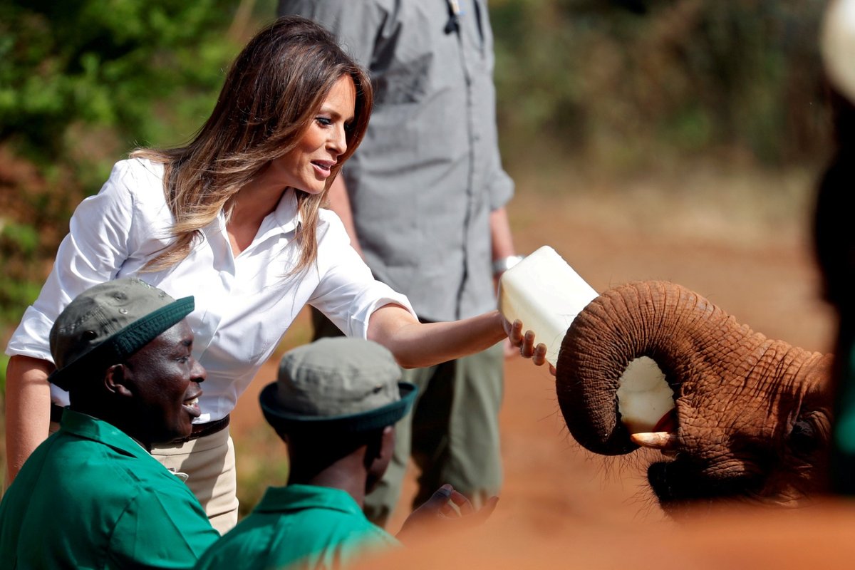 Americká první dáma Melania Trumpová v Keni