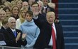 Donald Trump se ženou Melanií v den inaugurace
