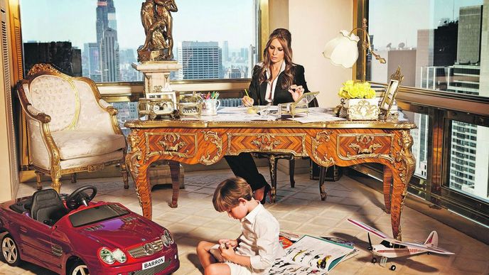 Melania Trump v luxusním bytě v newyorské Trump Tower