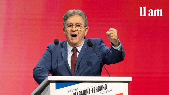 Jean-Luc Mélenchon, lídr krajně levicové strany Nepoddajná Francie Jean-Luc Mélenchon, lídr krajně levicové strany Nepoddajná Francie