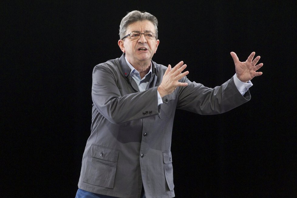 Kandidát krajní levice Jean-Luc Mélenchon