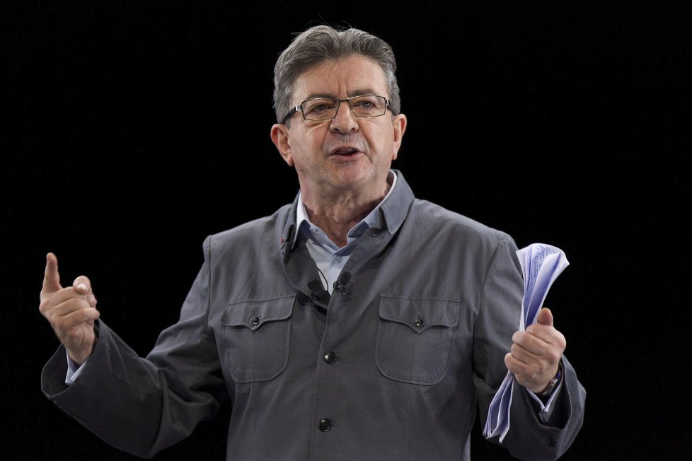 Kandidát krajní levice Jean-Luc Mélenchon