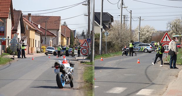 Policistu na Mělnicku srazil motorkář: Otevřená zlomenina obou nohou!