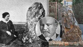Nejstarší fotografii menhiru pořídil spisovatel Eduard Štorch, slouha nyní stojí v oplocení rodinné vily.