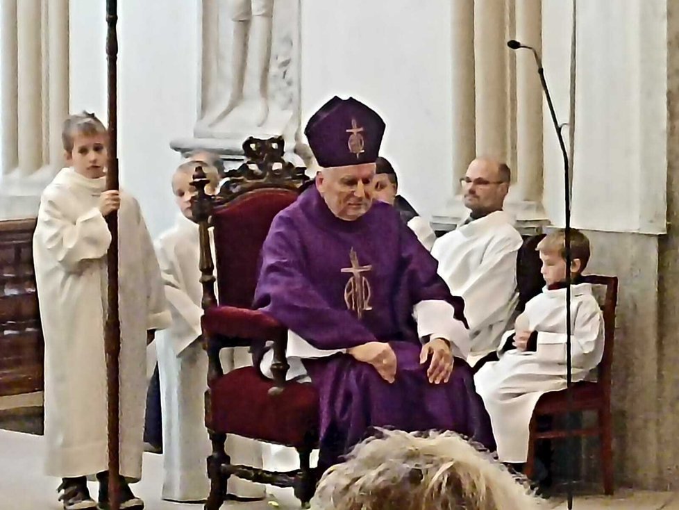 Na mši promluvil i brněnský biskup Vojtěch Cikrle.
