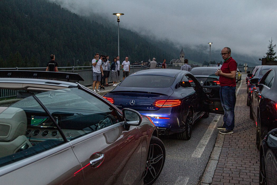 Mercedes-Benz v průsmyku Stelvio