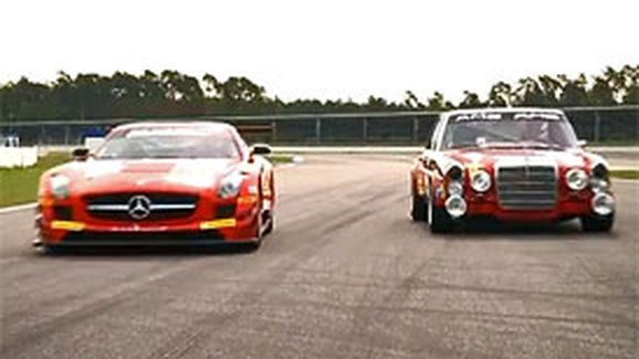Video: Mercedes-Benz SLS AMG GT3 a 300 SEL 6.8 AMG – Na okruhu