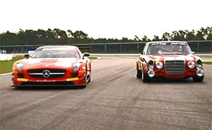 Video: Mercedes-Benz SLS AMG GT3 a 300 SEL 6.8 AMG – Na okruhu