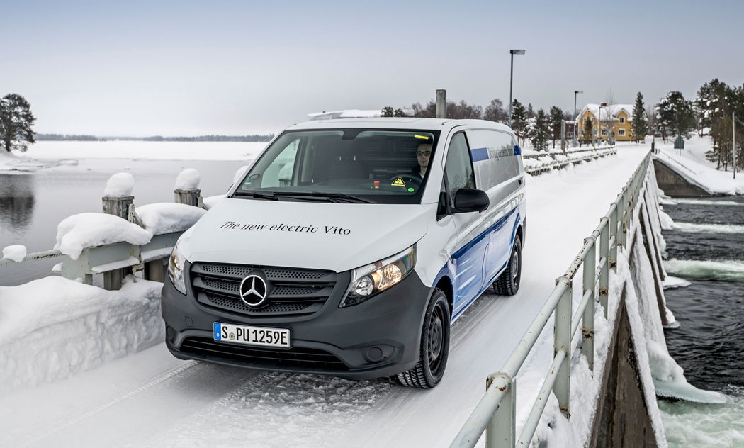 Mercedes-Benz Vans a testování elektrických dodávek na sněhu a ledu