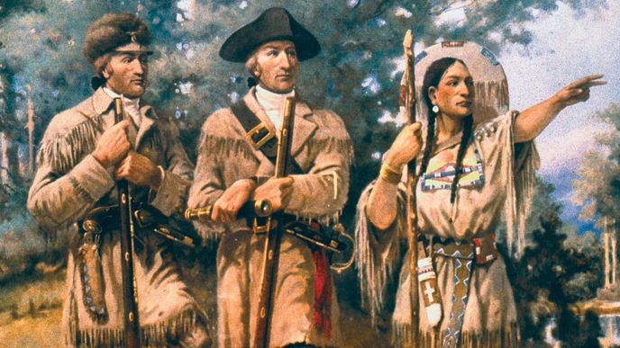 Meriwether Lewis a William Clark při výpravě napříč severoamerickým kontinentem Meriwether Lewis a William Clark při výpravě napříč severoamerickým kontinentem