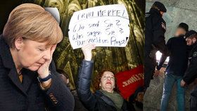 Po brutální silvestrovské noci panuje v německých městech strach. Paní Merkelová, kde jste? Ptají se transparenty.