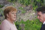 „Vezměte prachy a zalesněte si Německo, OK?“ vzkázal brazilský prezident Merkelové