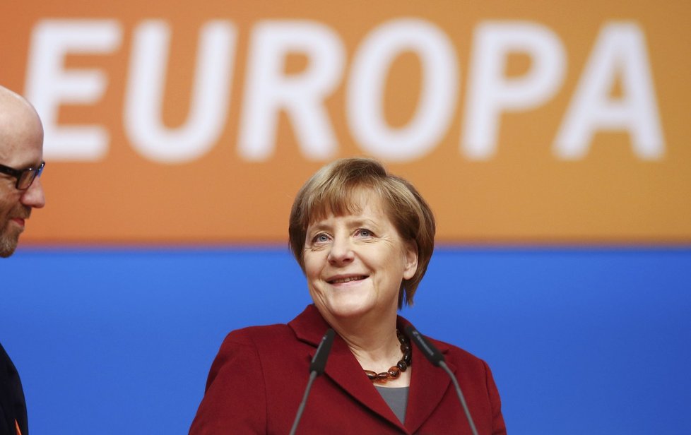 Německá kancléřka Angela Merkelová na sjezdu CDU v Karlsruhe