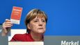 Angela Merkelová na sjezdu CDU, kde byla zvolena do čela strany na další dva roky