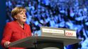 Angela Merkelová na sjezdu CDU, kde byla zvolena do čela strany na další dva roky