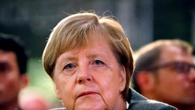 Angela Merkelová během volebního meetingu v Ortenbergu (22.10.2018).
