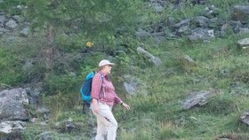 Na hoře Solda v Tyrolsku se německá kancléřka odhodlala i na túru