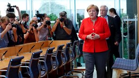 Německá kancléřka Angela Merkelová na tradiční tiskovce před vládní dovolenou (20. 7. 2018)
