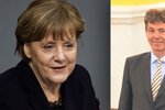 Kancléřka Angela Merkelová a německý velvyslanec v Praze Arndt Freiherr Freytag von Loringhoven