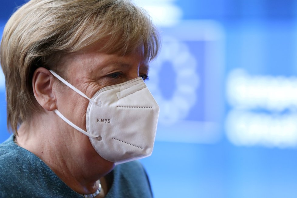 Německá kancléřka Angela Merkelová na summitu v Bruselu