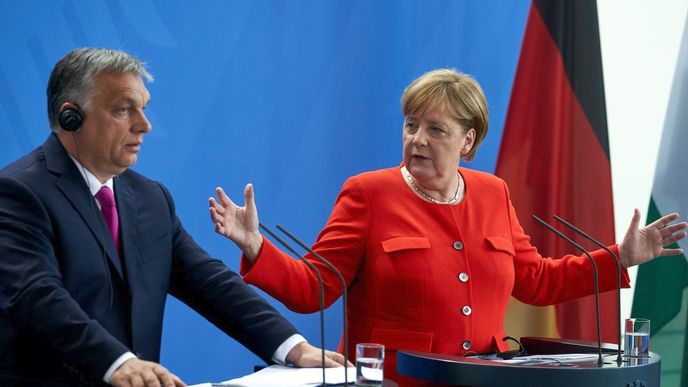Merkelová a Orbán v Berlíně