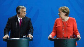 Merkelová a Orbán v Berlíně (5. 7. 2018)