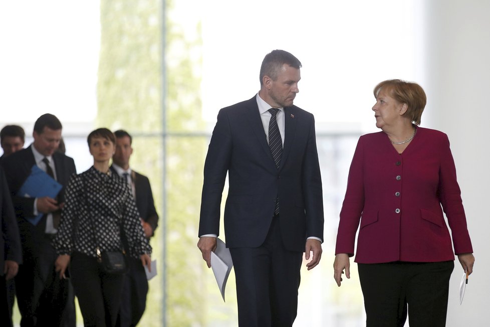 Pellegrini s německou kancléřkou Merkelovou