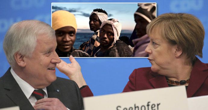 Merkelová a Seehofer ve sporu o migranty