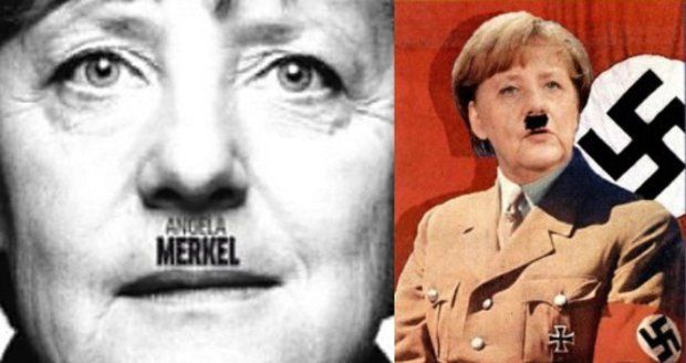 Turci zuří kvůli Němcům a genocidě. Noviny přidaly Merkelové Hitlerův knírek