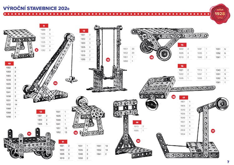 Některé návody jsou z původních starých stavebnic Merkur