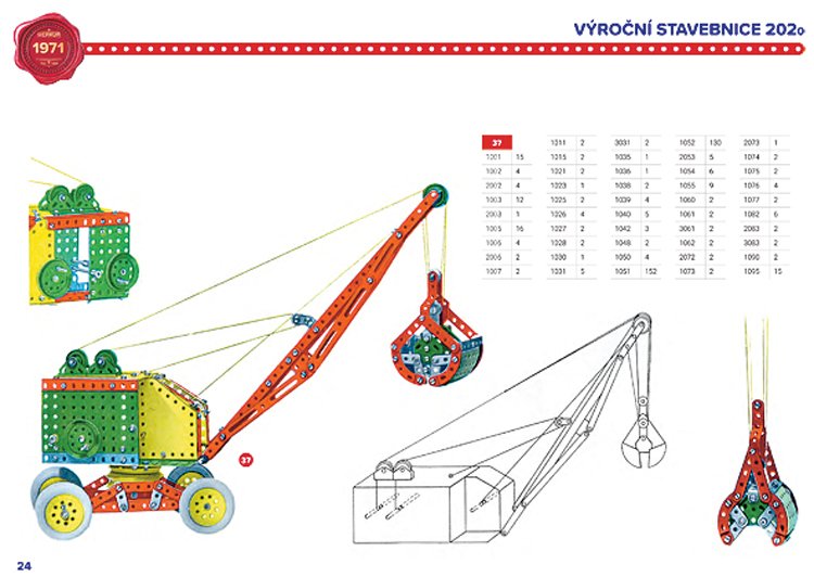 Pomocné obrázky usnadňují konstrukci komplikovanějších modelů ze stavebnice Merkur