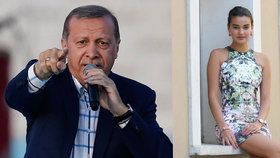 Erdogan trestá miss Turecka: Modelka odsouzena za urážku prezidenta