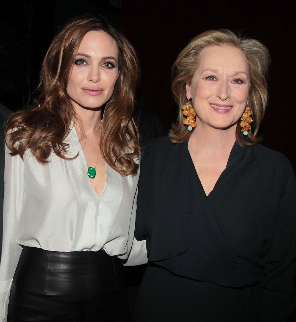 Dvě herecké hvězdy pohromadě - Meryl Streep a Angelina Jolie