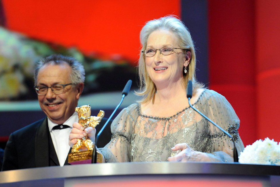 Meryl Streep porotě děkovala za ocenění.